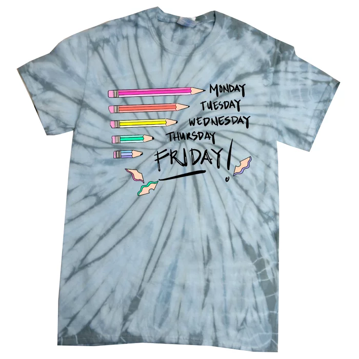 Days Of The Week Teacher Tie-Dye T-Shirt