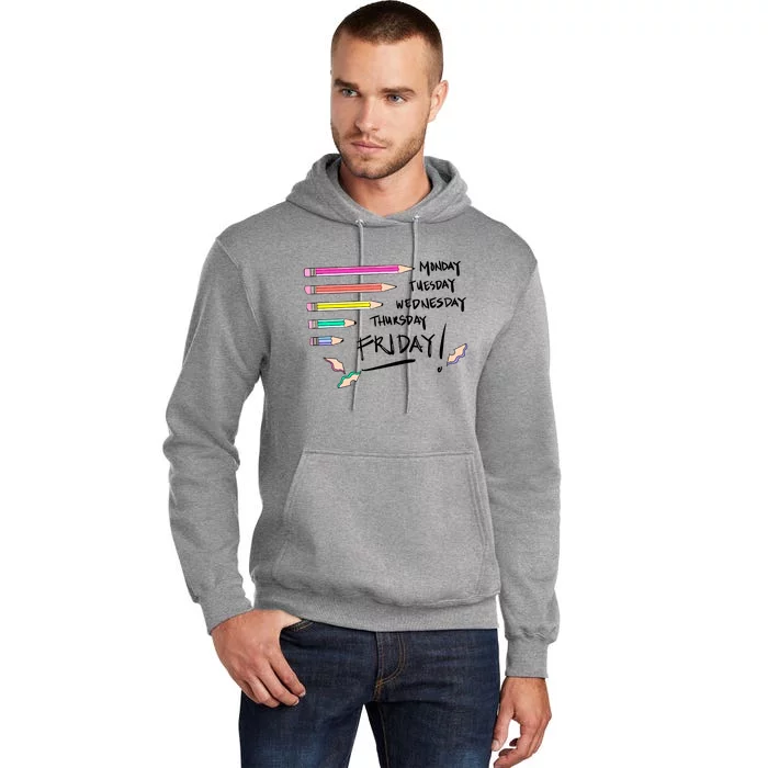 Days Of The Week Teacher Tall Hoodie