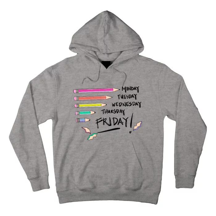 Days Of The Week Teacher Tall Hoodie