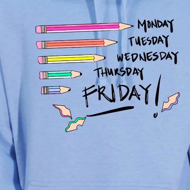 Days Of The Week Teacher Unisex Surf Hoodie