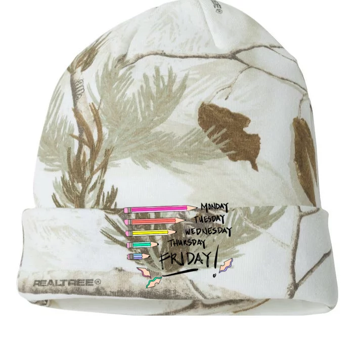 Days Of The Week Teacher Kati - 12in Camo Beanie