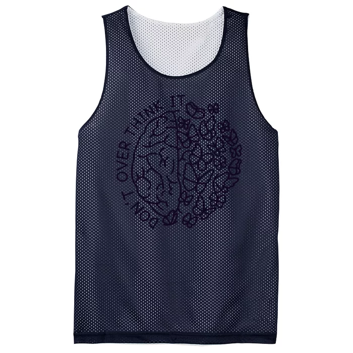 Don't Over Think It Mental Health Mesh Reversible Basketball Jersey Tank