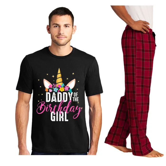 Daddy Of The Birthday Girl Father Gift Unicorn Birthday Pajama Set