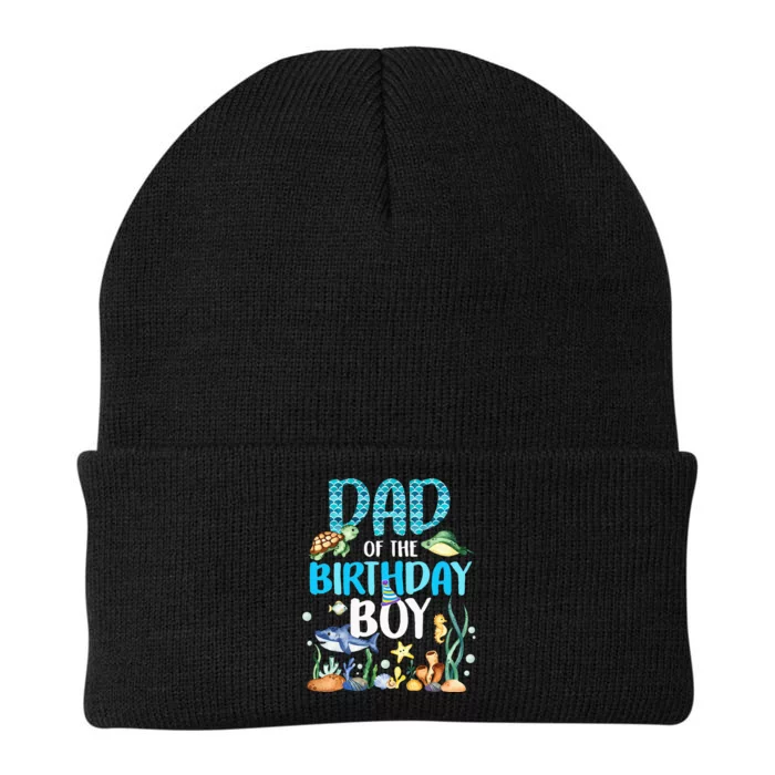 Dad Of The Birthday Boy Sea Fish Ocean Animals Aquarium Knit Cap Winter Beanie