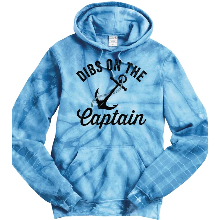 Dibs on The Captain Funny Captain Wife Tie Dye Hoodie