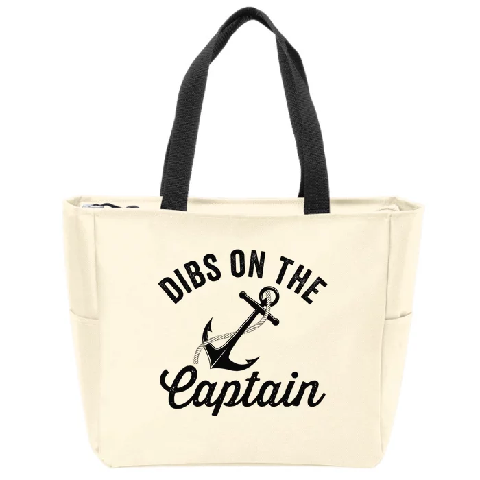 Dibs on The Captain Funny Captain Wife Zip Tote Bag