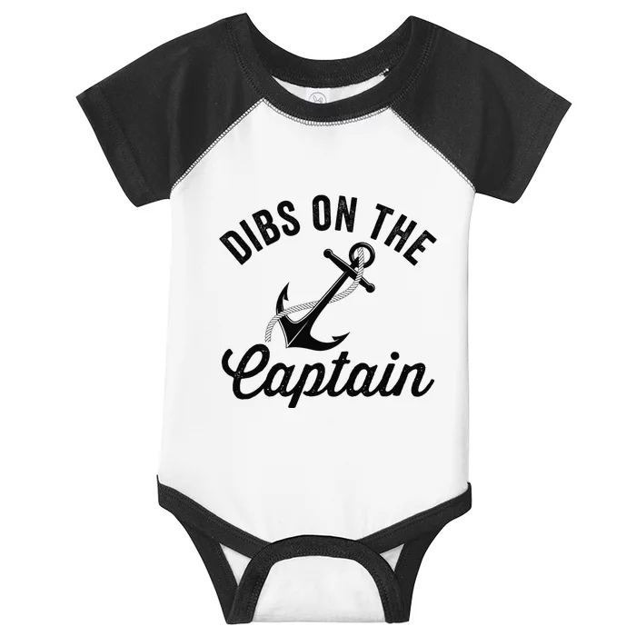 Dibs on The Captain Funny Captain Wife Infant Baby Jersey Bodysuit