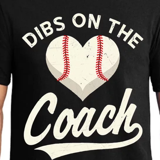 Dibs On The Coach Baseball Funny Baseball Coach Gifts Pajama Set