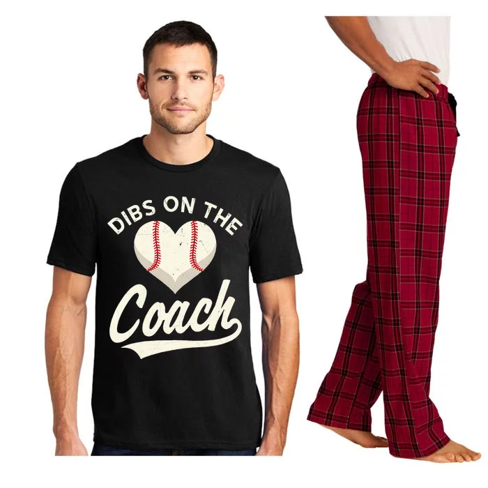 Dibs On The Coach Baseball Funny Baseball Coach Gifts Pajama Set