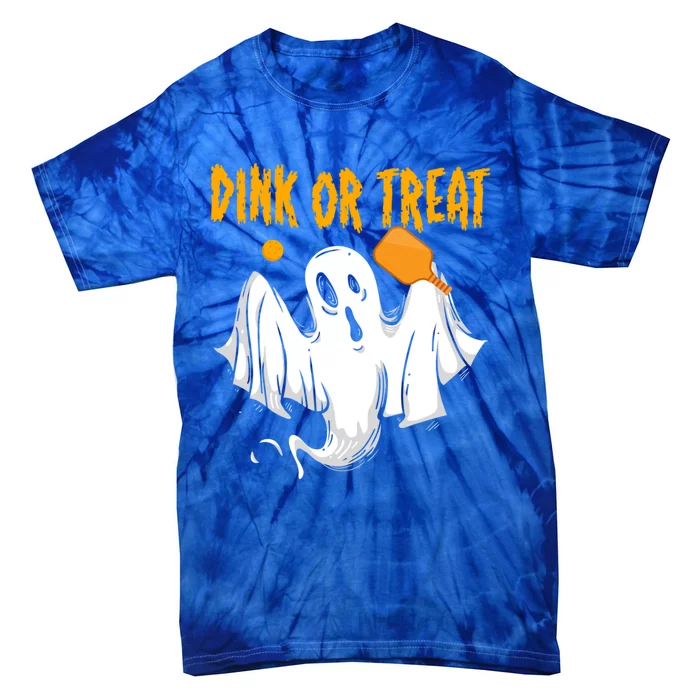 Dink Or Tread Halloween Pickleball Gift Tie-Dye T-Shirt