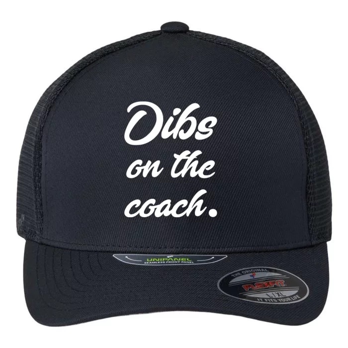 Dibs On The Coach Shirts For Coachs Wife Funny Baseball Tee Flexfit Unipanel Trucker Cap