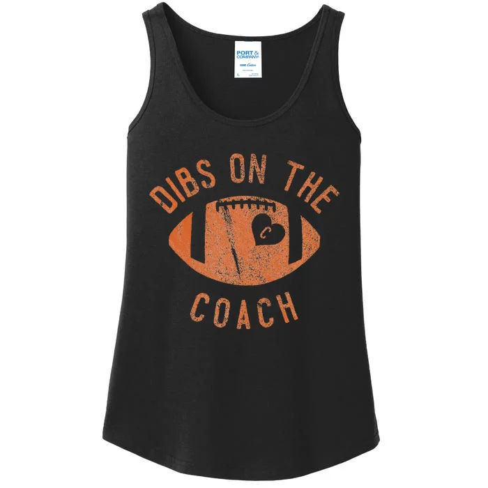 Dibs On The Coach Funny Football Wife Girlfriend Love Ladies Essential Tank