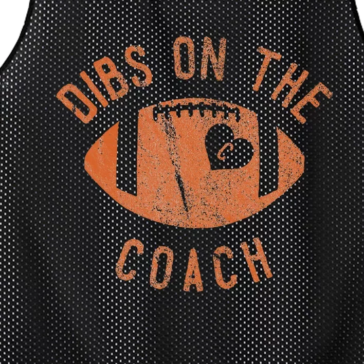 Dibs On The Coach Funny Football Wife Girlfriend Love Mesh Reversible Basketball Jersey Tank