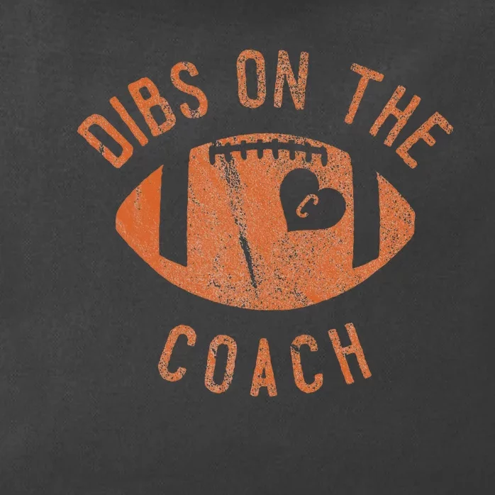 Dibs On The Coach Funny Football Wife Girlfriend Love Zip Tote Bag