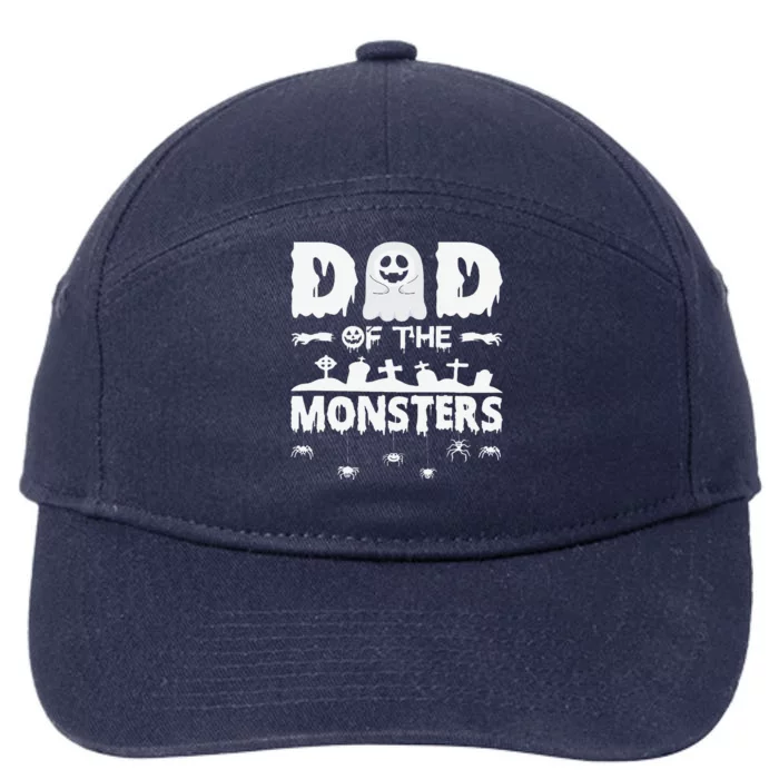 Dad Of The Monsters Spooky Funny Dad Halloween Costume 7-Panel Snapback Hat