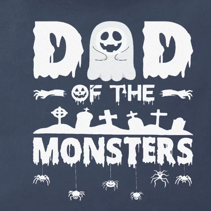 Dad Of The Monsters Spooky Funny Dad Halloween Costume Zip Tote Bag