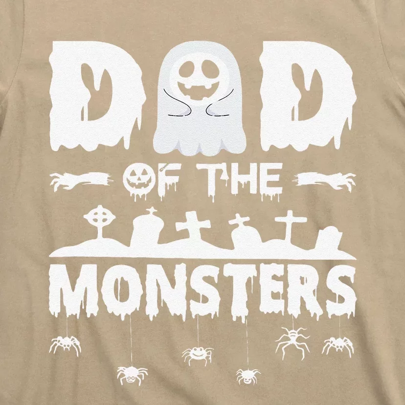 Dad Of The Monsters Spooky Funny Dad Halloween Costume T-Shirt