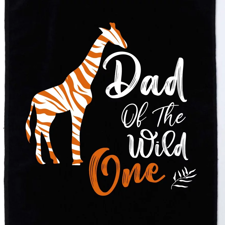 Dad Of The Wild One Funny 1st Birthday Animal Safari Gift Platinum Collection Golf Towel