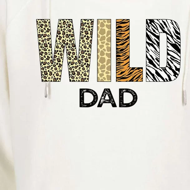 Dad Of The Wild One Zoo Birthday Safari Jungle Animal Womens Funnel Neck Pullover Hood