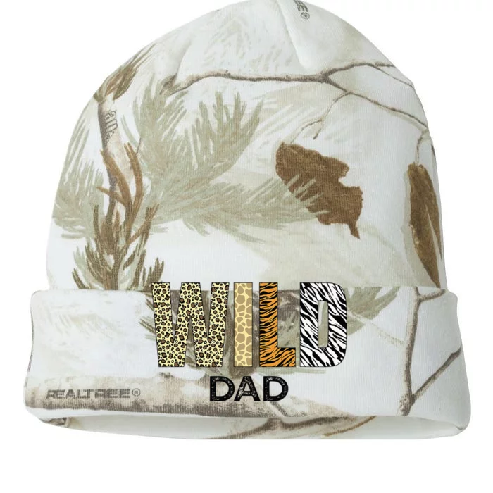 Dad Of The Wild One Zoo Birthday Safari Jungle Animal Kati - 12in Camo Beanie