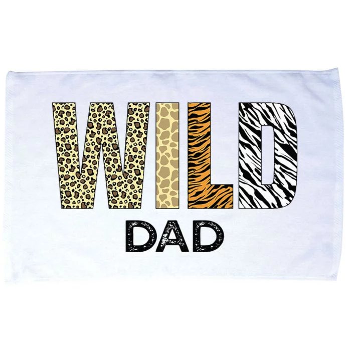 Dad Of The Wild One Zoo Birthday Safari Jungle Animal Microfiber Hand Towel