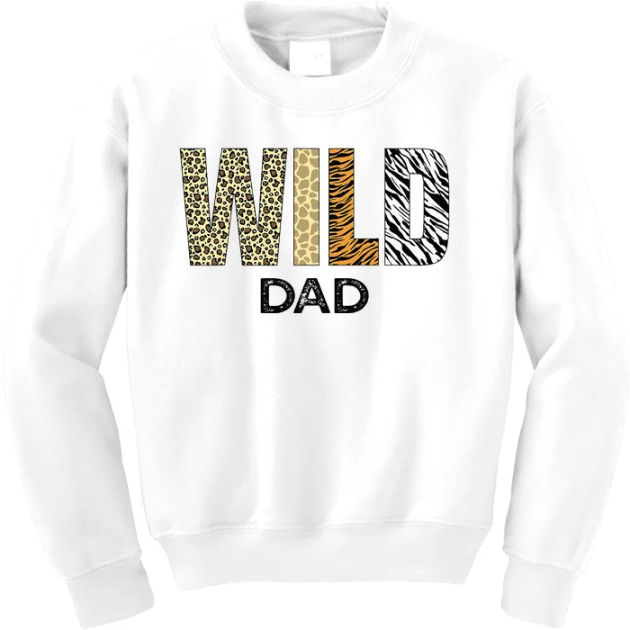 Dad Of The Wild One Zoo Birthday Safari Jungle Animal Kids Sweatshirt