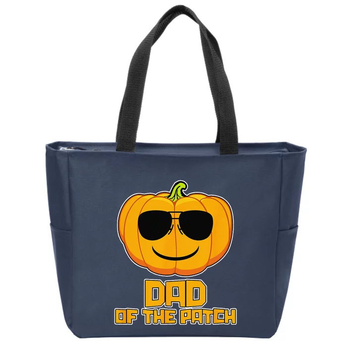 Dad Of The Patch Pumpkin Halloween Candy Corn Carving Spooky Zip Tote Bag