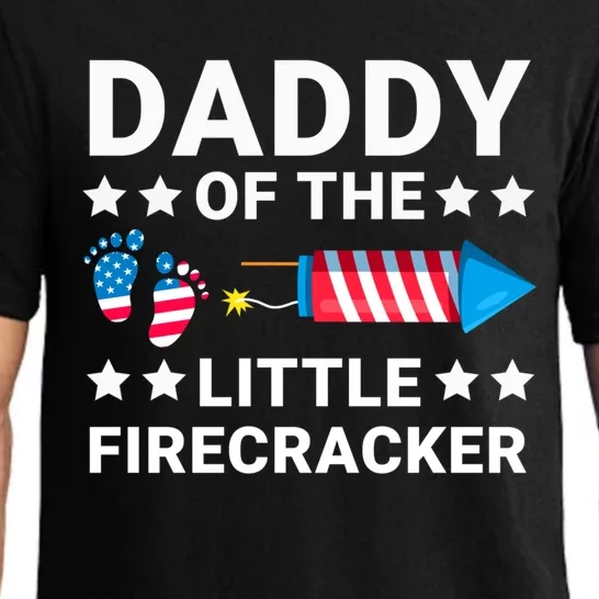 Dad Of The Little Firecracker 4th Of July Dad Future Father Cute Gift Pajama Set