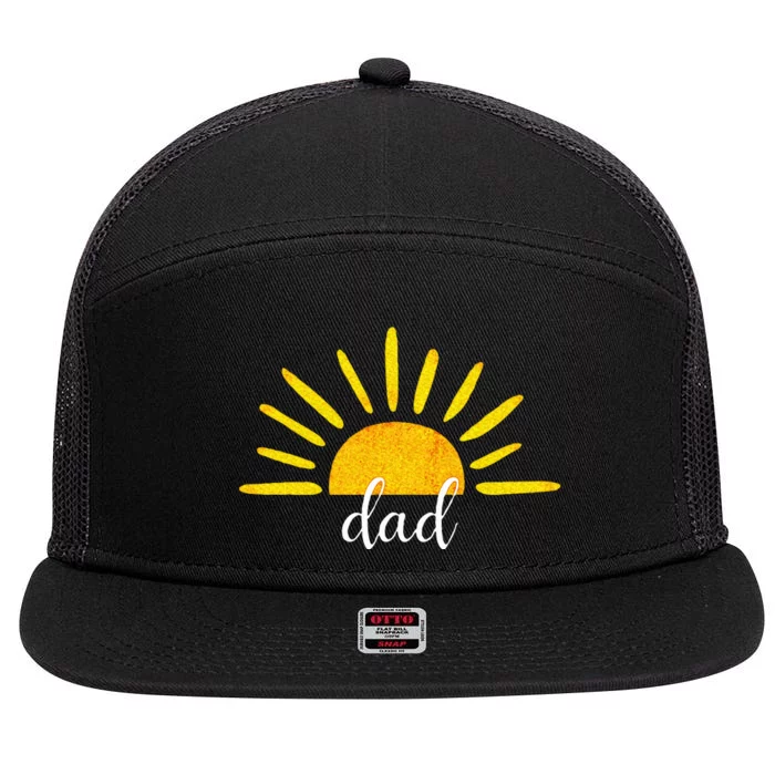 Dad Of The Birthday First Trip Around The Sun Birthday 7 Panel Mesh Trucker Snapback Hat