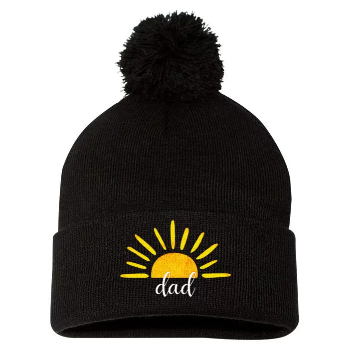 Dad Of The Birthday First Trip Around The Sun Birthday Pom Pom 12in Knit Beanie