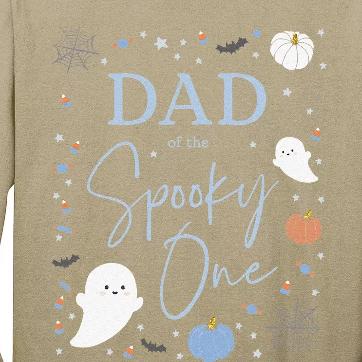 Dad Of The Spooky One First Birthday Blue 1st Halloween Tall Long Sleeve T-Shirt