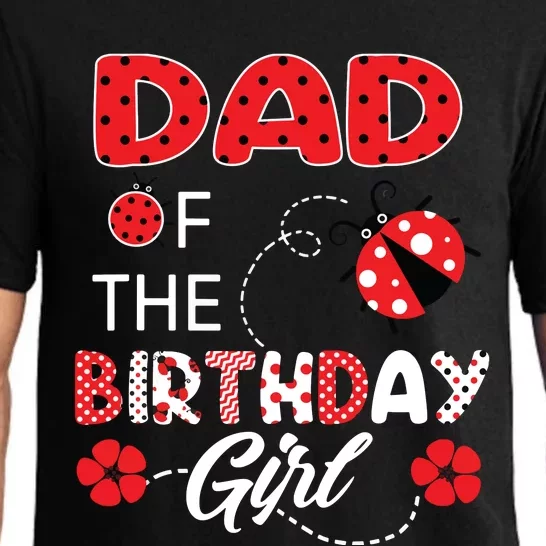 Dad Of The Birthday Family Ladybug Birthday Pajama Set