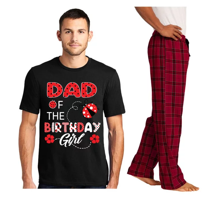 Dad Of The Birthday Family Ladybug Birthday Pajama Set