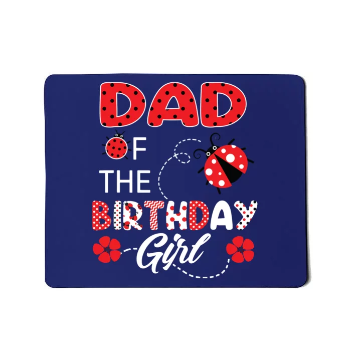 Dad Of The Birthday Family Ladybug Birthday Mousepad