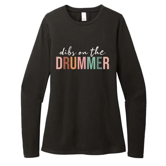 Dibs On The Drummer Funny Drummer Wife Women Womens CVC Long Sleeve Shirt