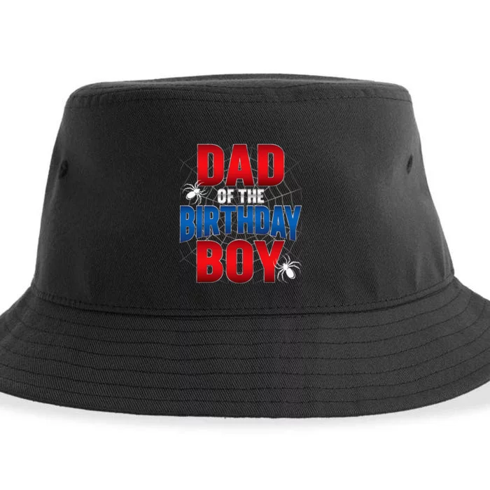 Dad Of The Birthday Costume Spider Web Birthday Party Sustainable Bucket Hat