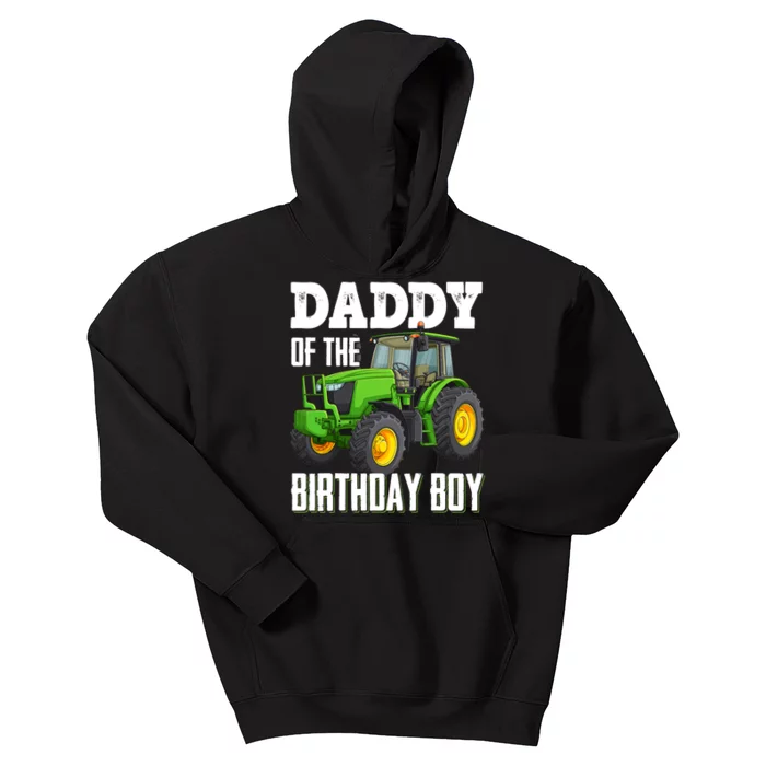 Daddy Of The Birthday Boy Family Tractors Farm Trucks Bday Kids Hoodie