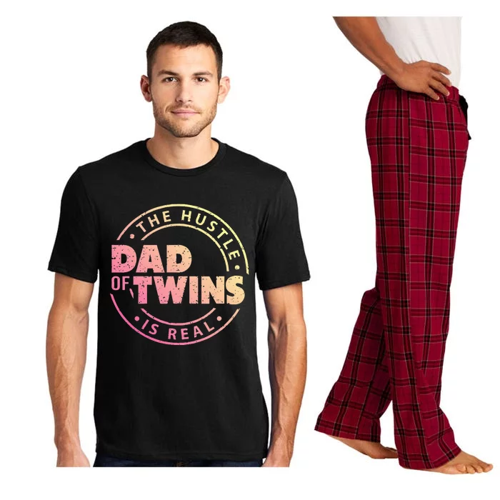 Dad of Twins Funny New Dad To Be Tired Love Proud Cute Pajama Set