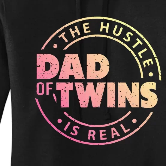 Dad of Twins Funny New Dad To Be Tired Love Proud Cute Women's Pullover Hoodie