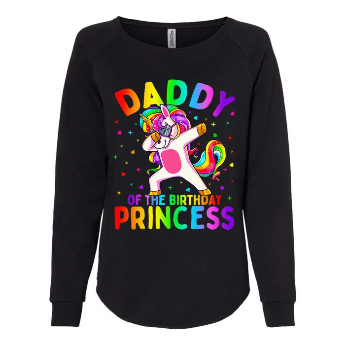 Daddy of the Birthday Princess Dabbing Unicorn Dad Womens California Wash Sweatshirt