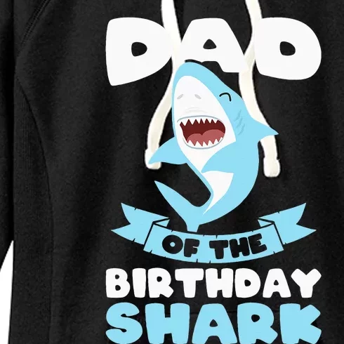 Dad of the Birthday Shark Birthday Women's Fleece Hoodie