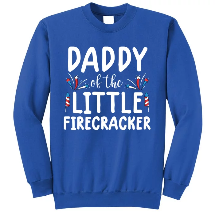 Daddy Of The Little Firecracker 4th Of July Gift For Dad Funny Gift Sweatshirt