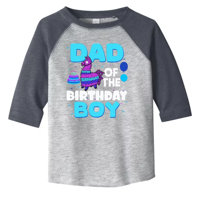 Dad Of The Birthday Boy Llama Dad And Mom Family Party Toddler Fine Jersey T-Shirt