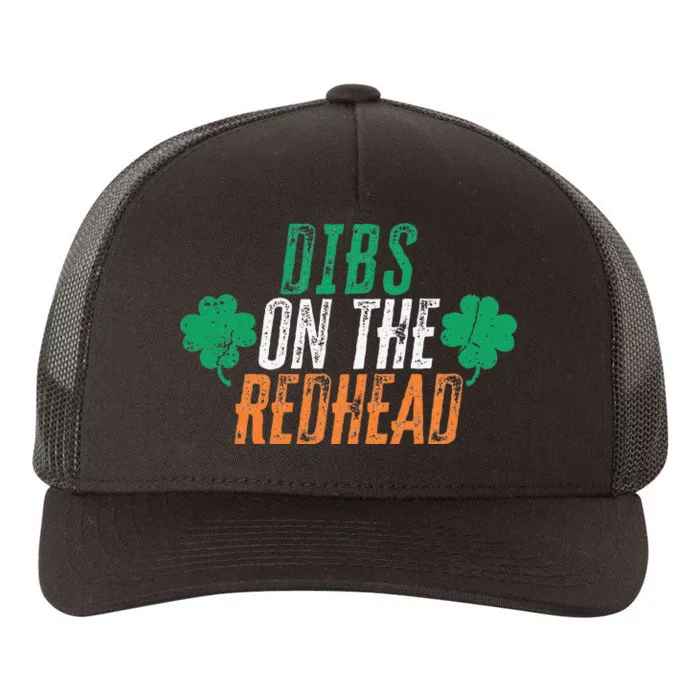 Dibs On The Redhead Shamrock St. Patrick's Day Drinking Yupoong Adult 5-Panel Trucker Hat