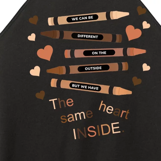 Different On The Outside Same Heart Inside Women’s Perfect Tri Rocker Tank