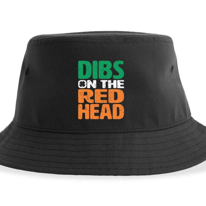 Dibs On The Redhead Saint Patrick's Day Funny Gift Sustainable Bucket Hat