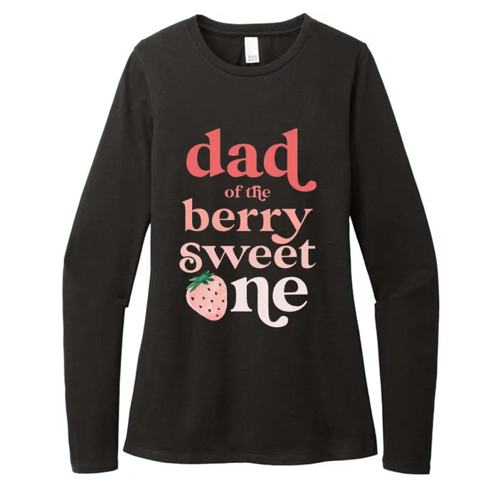 Dad of the Berry Sweet One Strawberry First Birthday 1st Womens CVC Long Sleeve Shirt