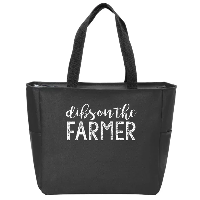 Dibs On The Farmer Funny Wife Girlfriend Farm Cute Gift Zip Tote Bag