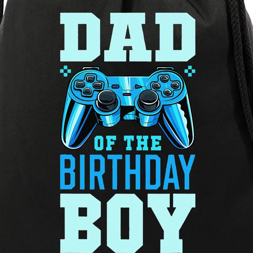 Dad of the Birthday Matching Video Gamer Birthday Party Drawstring Bag