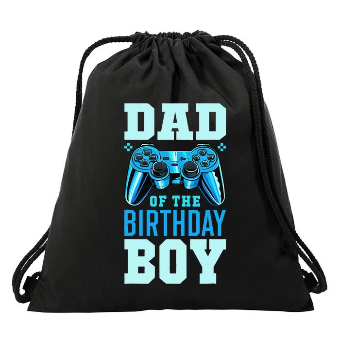 Dad of the Birthday Matching Video Gamer Birthday Party Drawstring Bag